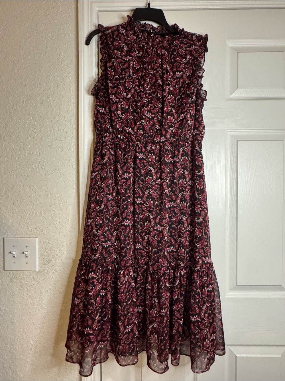 Sam Edelman Burgundy Paisley Maxi Dress